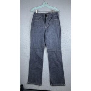 Nine West Jeans Womens 8 Gray Straight Leg Mid Rise Charcoal Wash Denim 30x30